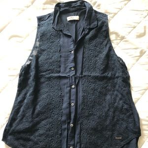 Collared button down blouse